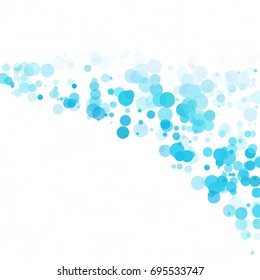 Bubbles Circle Dots Unique Blue Bright Vector Background