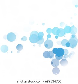 Bubbles Circle Dots Unique Blue Bright Vector Background