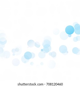 Bubbles Circle Dots Unique Blue Bright Vector Background