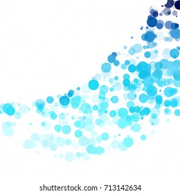 Bubbles Circle Dots Unique Blue Bright Vector Background