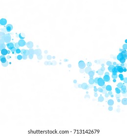 Bubbles Circle Dots Unique Blue Bright Vector Background