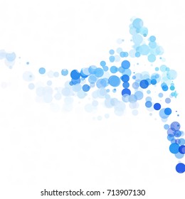 Bubbles Circle Dots Unique Blue Bright Vector Background