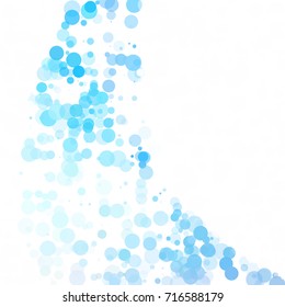 Bubbles Circle Dots Unique Blue Bright Vector Background