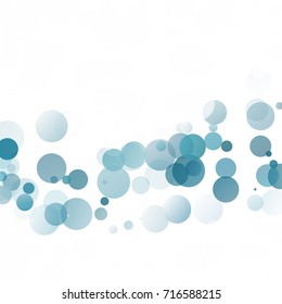 Bubbles Circle Dots Unique Blue Bright Vector Background