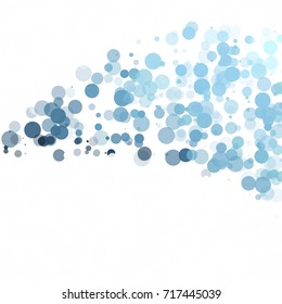 Bubbles Circle Dots Unique Blue Bright Vector Background