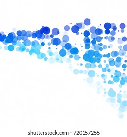 Bubbles Circle Dots Unique Blue Bright Vector Background