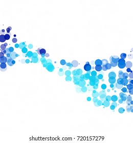 Bubbles Circle Dots Unique Blue Bright Vector Background