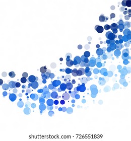 Bubbles Circle Dots Unique Blue Bright Vector Background