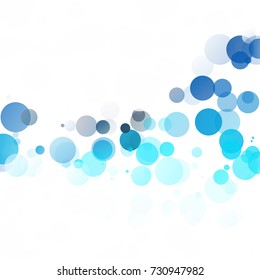 Bubbles Circle Dots Unique Blue Bright Vector Background