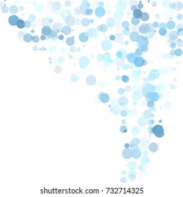 Bubbles Circle Dots Unique Blue Bright Vector Background