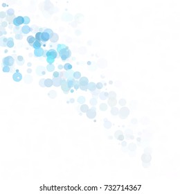 Bubbles Circle Dots Unique Blue Bright Vector Background