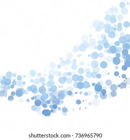 Bubbles Circle Dots Unique Blue Bright Vector Background