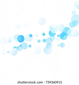 Bubbles Circle Dots Unique Blue Bright Vector Background