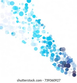Bubbles Circle Dots Unique Blue Bright Vector Background