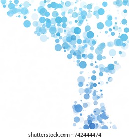 Bubbles Circle Dots Unique Blue Bright Vector Background