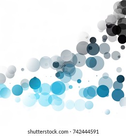 Bubbles Circle Dots Unique Blue Bright Vector Background