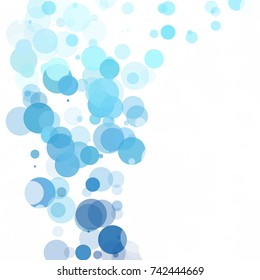 Bubbles Circle Dots Unique Blue Bright Vector Background
