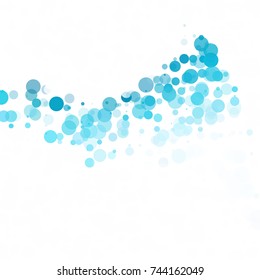 Bubbles Circle Dots Unique Blue Bright Vector Background
