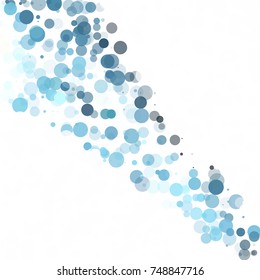 Bubbles Circle Dots Unique Blue Bright Vector Background