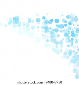 Bubbles Circle Dots Unique Blue Bright Vector Background