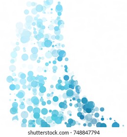 Bubbles Circle Dots Unique Blue Bright Vector Background