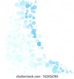 Bubbles Circle Dots Unique Blue Bright Vector Background