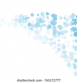Bubbles Circle Dots Unique Blue Bright Vector Background