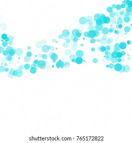 Bubbles Circle Dots Unique Blue Bright Vector Background