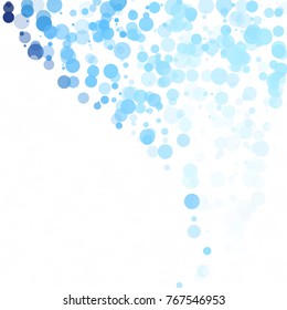 Bubbles Circle Dots Unique Blue Bright Vector Background