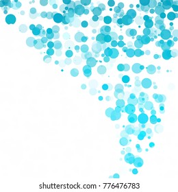 Bubbles Circle Dots Unique Blue Bright Vector Background