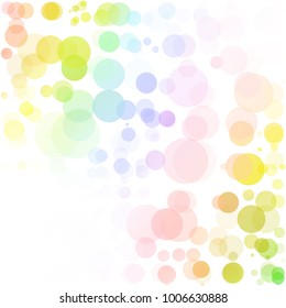 Bubbles Circle Dots Unique Colorful Bright Vector Background