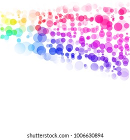 Bubbles Circle Dots Unique Colorful Bright Vector Background