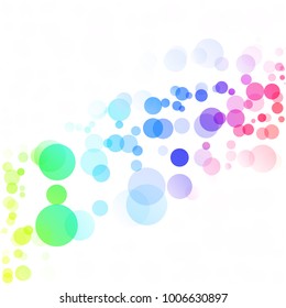 Bubbles Circle Dots Unique Colorful Bright Vector Background