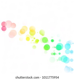 Bubbles Circle Dots Unique Colorful Bright Vector Background
