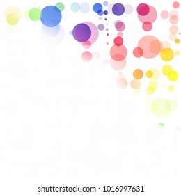 Bubbles Circle Dots Unique Colorful Bright Vector Background