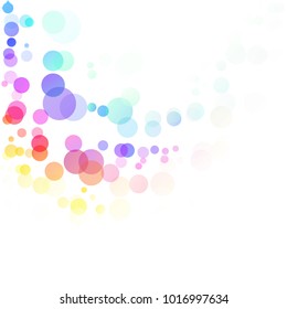 Bubbles Circle Dots Unique Colorful Bright Vector Background