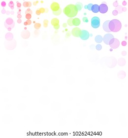 Bubbles Circle Dots Unique Colorful Bright Vector Background