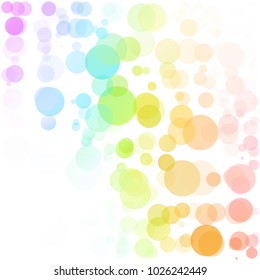 Bubbles Circle Dots Unique Colorful Bright Vector Background