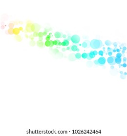 Bubbles Circle Dots Unique Colorful Bright Vector Background