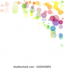 Bubbles Circle Dots Unique Colorful Bright Vector Background