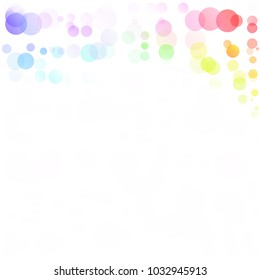 Bubbles Circle Dots Unique Colorful Bright Vector Background