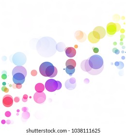 Bubbles Circle Dots Unique Colorful Bright Vector Background