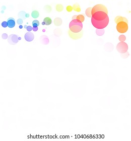 Bubbles Circle Dots Unique Colorful Bright Vector Background