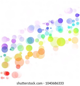 Bubbles Circle Dots Unique Colorful Bright Vector Background