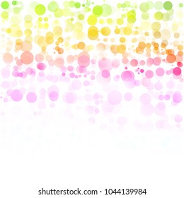 Bubbles Circle Dots Unique Colorful Bright Vector Background