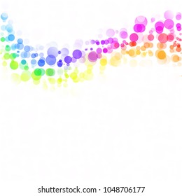 Bubbles Circle Dots Unique Colorful Bright Vector Background