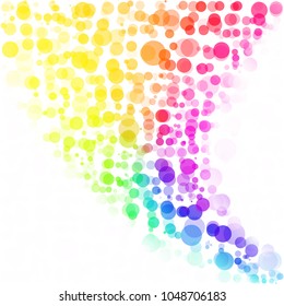 Bubbles Circle Dots Unique Colorful Bright Vector Background