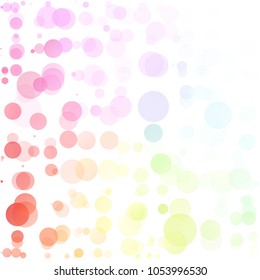 Bubbles Circle Dots Unique Colorful Bright Vector Background