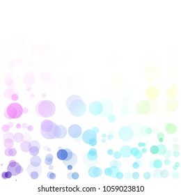 Bubbles Circle Dots Unique Colorful Bright Vector Background