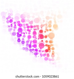 Bubbles Circle Dots Unique Colorful Bright Vector Background